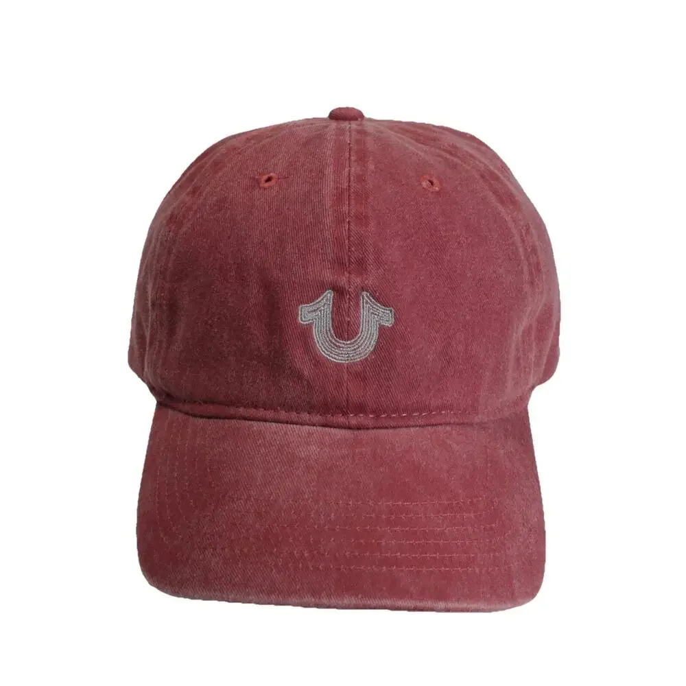 True Religion Snapback Adjustable Horseshoe Logo Faded Hat Cap